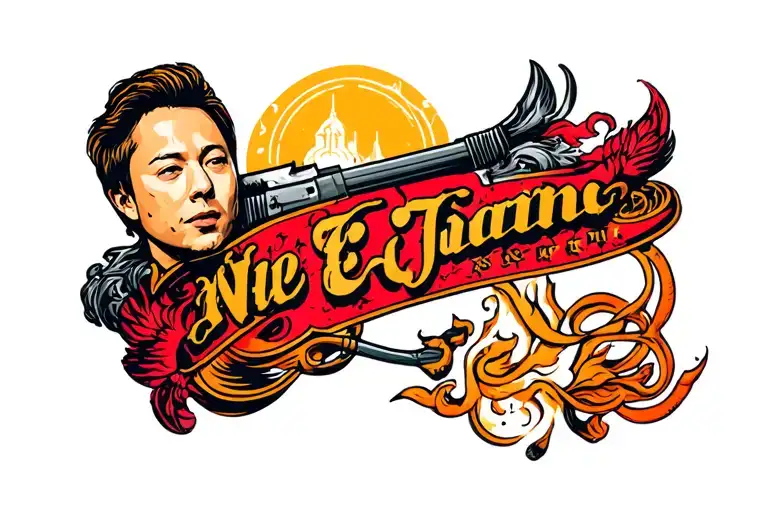 Elon musk tattoo design idea