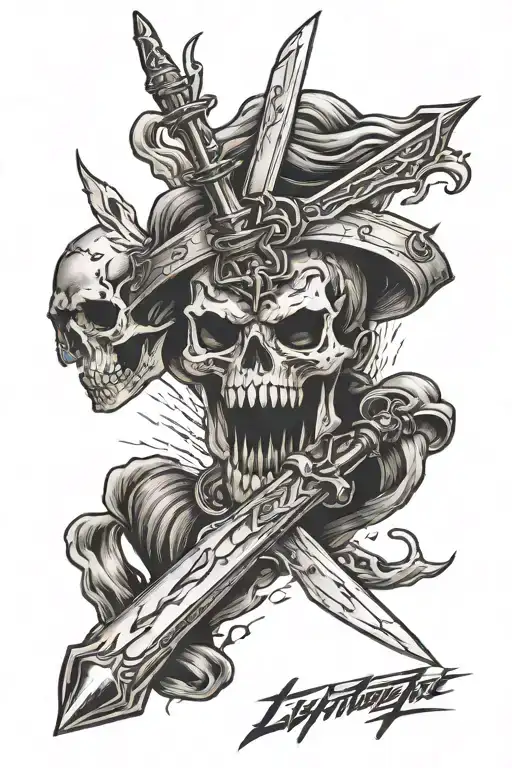 lighing strike with 2 death date tattoo tattoo design idea