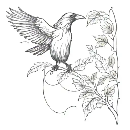 crow, poison ivy, molly tattoo design idea