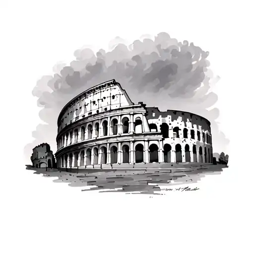 Roman Colosseum tattoo design idea