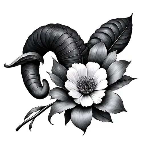 april birth flower 1993 aries constellation  number10 tattoo design idea