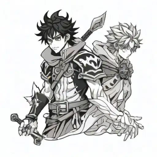 black clover anime tattoo design idea