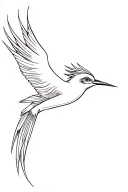 Quetzal bird flying  tattoo design idea