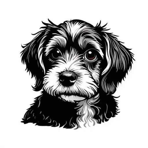 Cockapoo tattoo design idea