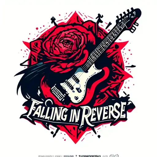 falling in reverse band logo tattoo design idea