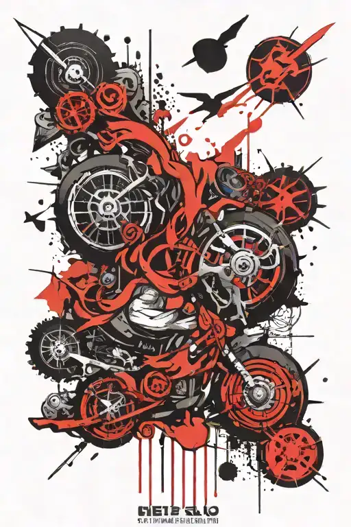 the road to heaven is hell and the road to hell is heaven tattoo design idea