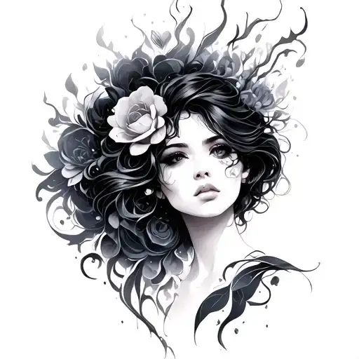 Dark Feminine Energy tattoo design idea