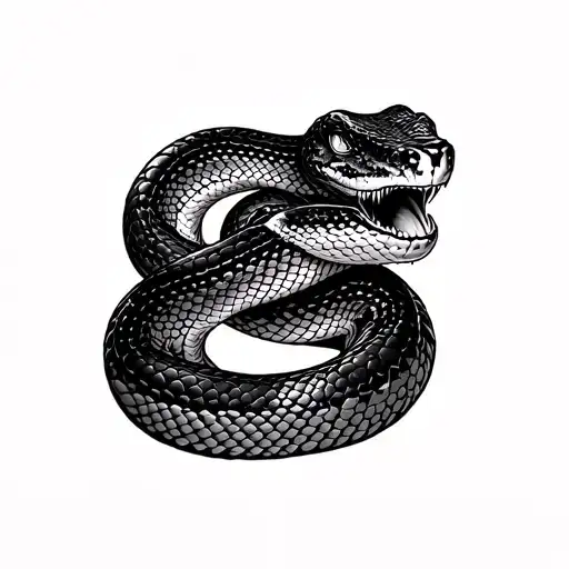 3d snake wrapped around my arm sleeve tattoo design idea