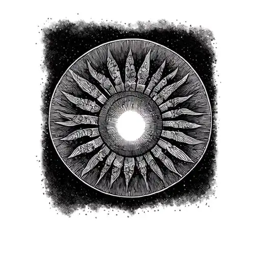 Japanese rising sun tattoo design idea