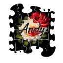 "Andy" puzzle piece tattoo design idea