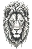 Lion head tattoo design idea