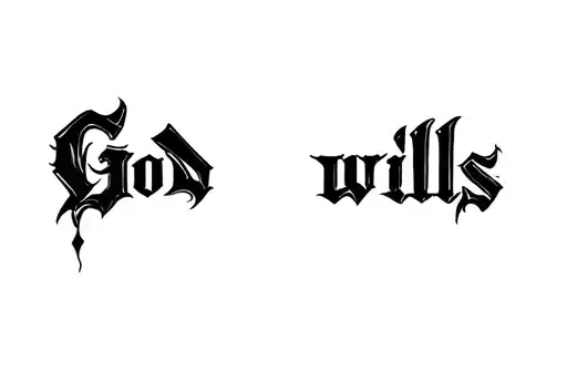 "God wills" tattoo design idea