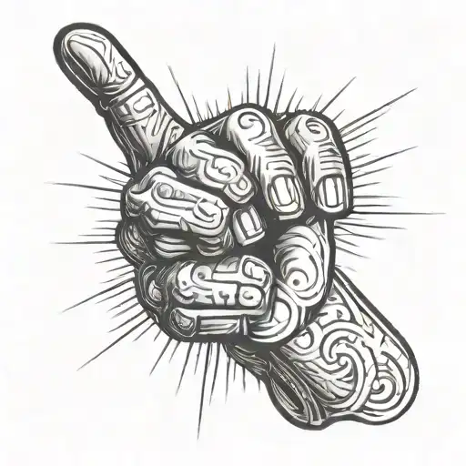A thumbs up sign tattoo tattoo design idea