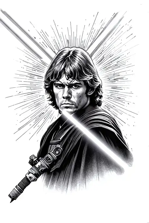 luke skywalker tattoo design idea