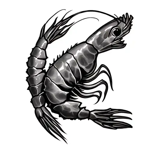 Shrimp tattoo design idea