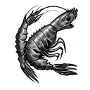 Shrimp tattoo design idea