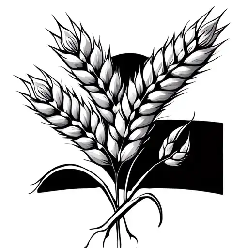 wheat tattoo design idea