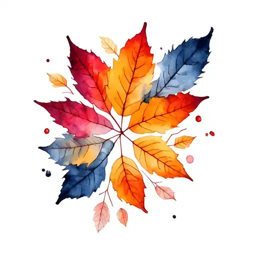 autumn leaves tattoo design idea
