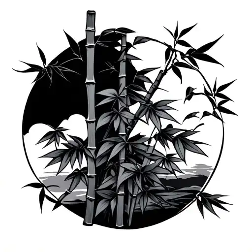 Japanese Bamboo tattoo design idea