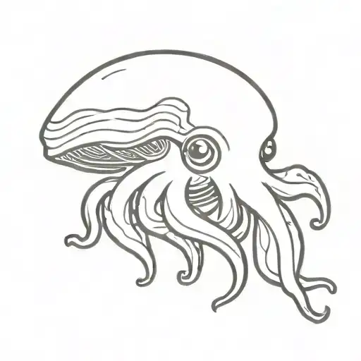 cute baby squid tattoo design new school colorful well detailed tattoo design idea