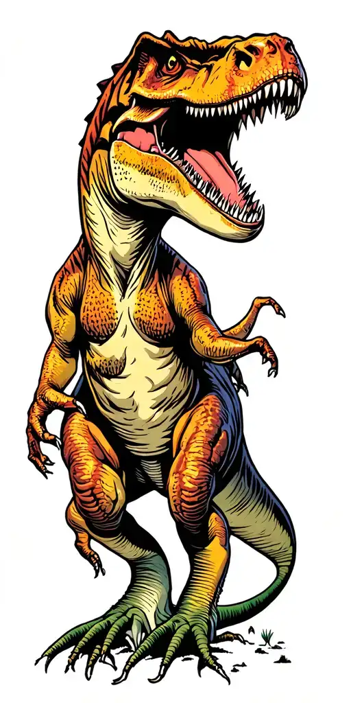 Jurassic park scene tattoo design idea