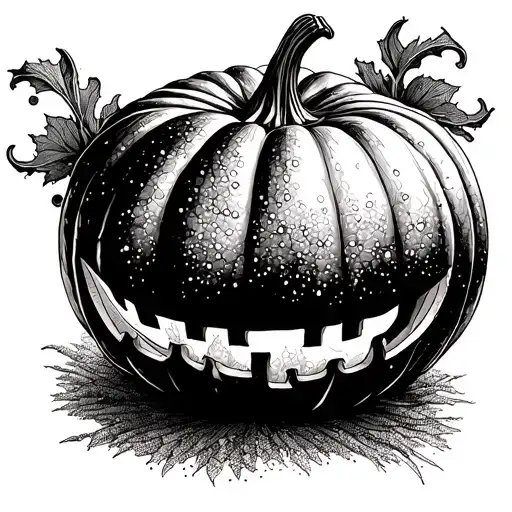 pumpkin tattoo design idea