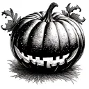 pumpkin tattoo design idea