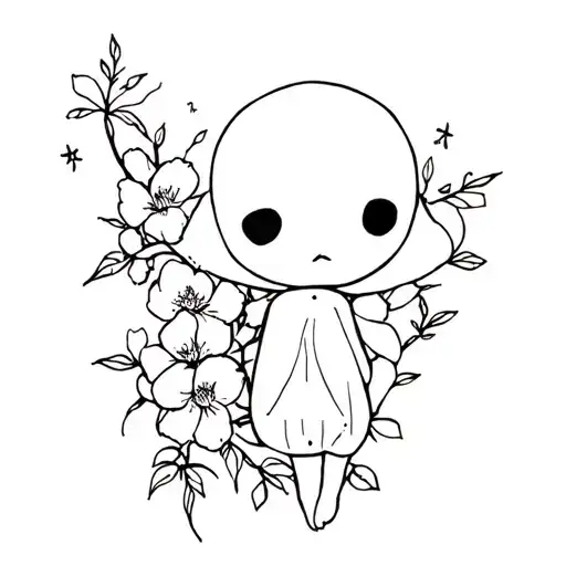 kodama tattoo design idea