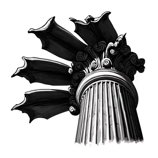 Greek Column tattoo design idea