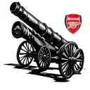 Arsenal FC cannon tattoo design idea