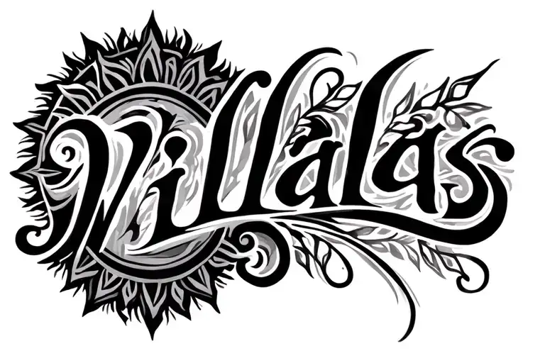 "Villalas" with filipino sun tribal tattoo design inspired tattoo design idea