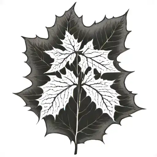 maple leaf tattoo design idea