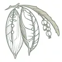 cicada shell empty with lily of the valley intertwined tattoo design idea