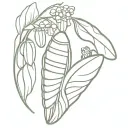 cicada shell empty with lily of the valley intertwined tattoo design idea