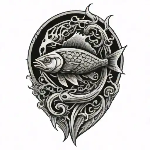 jesus fish tattoo design idea