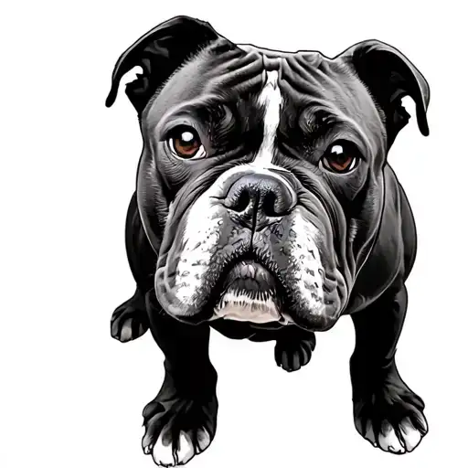 American Bully tattoo design idea