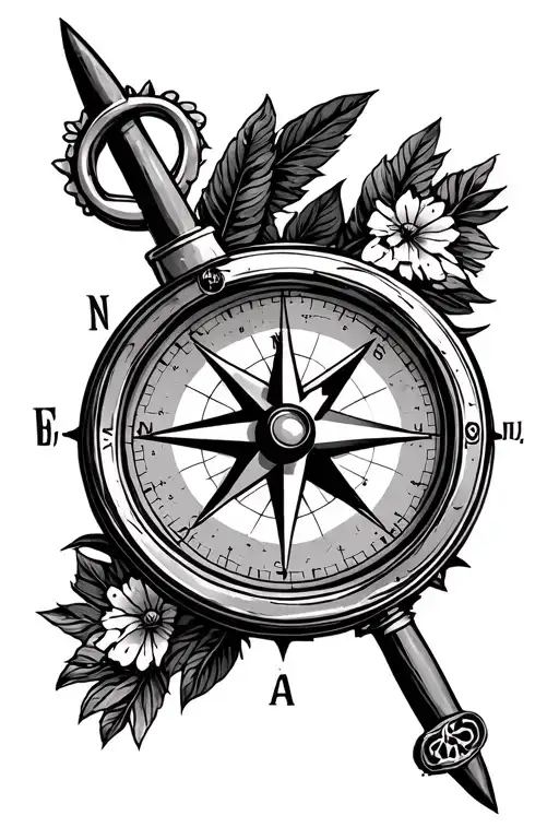 Bucaramanga Colombia compass design tattoo design idea