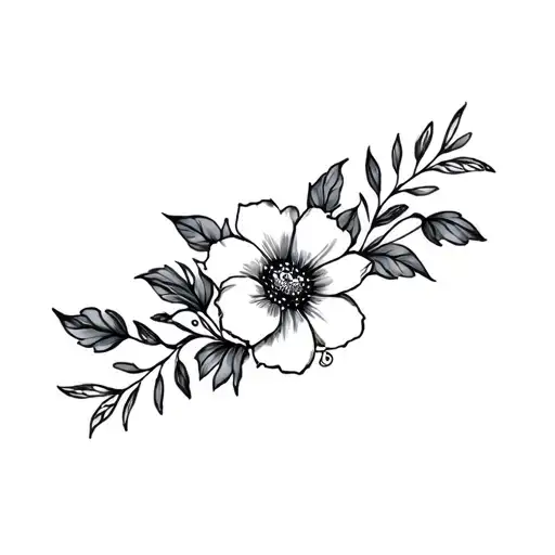 Filler Floral tattoo design idea
