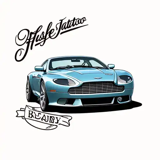 Aston Martin db9 tattoo design idea