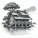 boat house row tattoo design idea