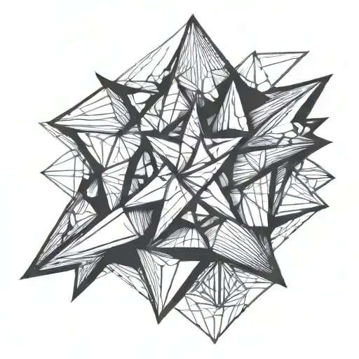 dart merging together tattoo design idea
