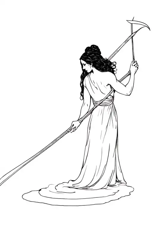 The executioner executes a woman tattoo design idea