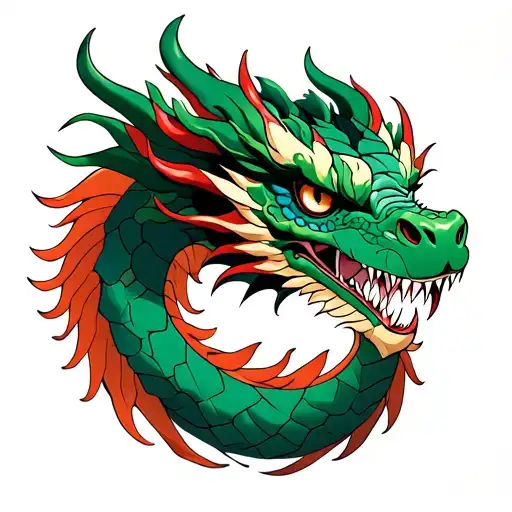 haku dragon from spirited away tattoo design idea
