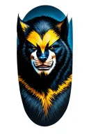 Wolverine  animal tattoo design idea