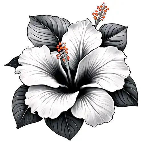Hawaiian Hibiscus tattoo design idea