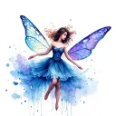 fairy flying tattoo design idea