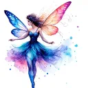 fairy flying tattoo design idea