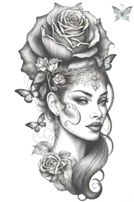 roses tattoo design idea