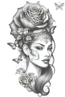 roses tattoo design idea