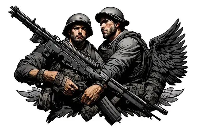 brothers in arms tattoo design idea